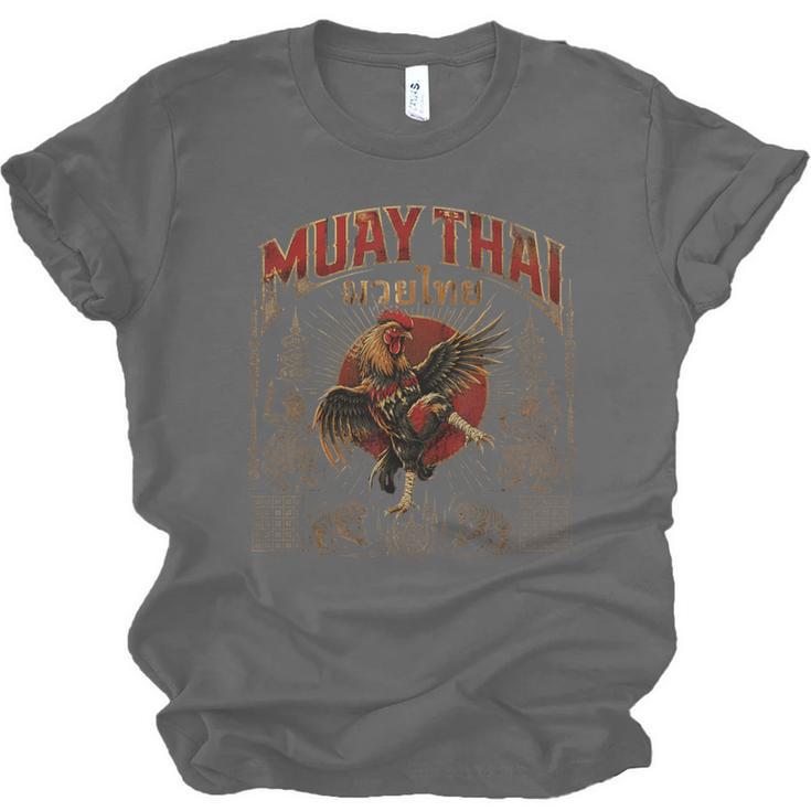 Vintage Muay Thai Legend Thai Boxing Fighter Art Chicken Unisex Jersey T-Shirt, trending gift