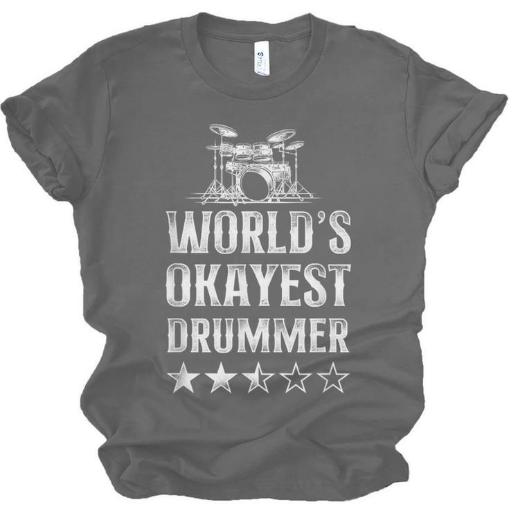 Vintage World'S Okayest Drummer Drum Kit Unisex Jersey T-Shirt, trending gift Vintage World'S Okayest Drummer Drum Kit Unisex Jersey T-Shirt, trending gift