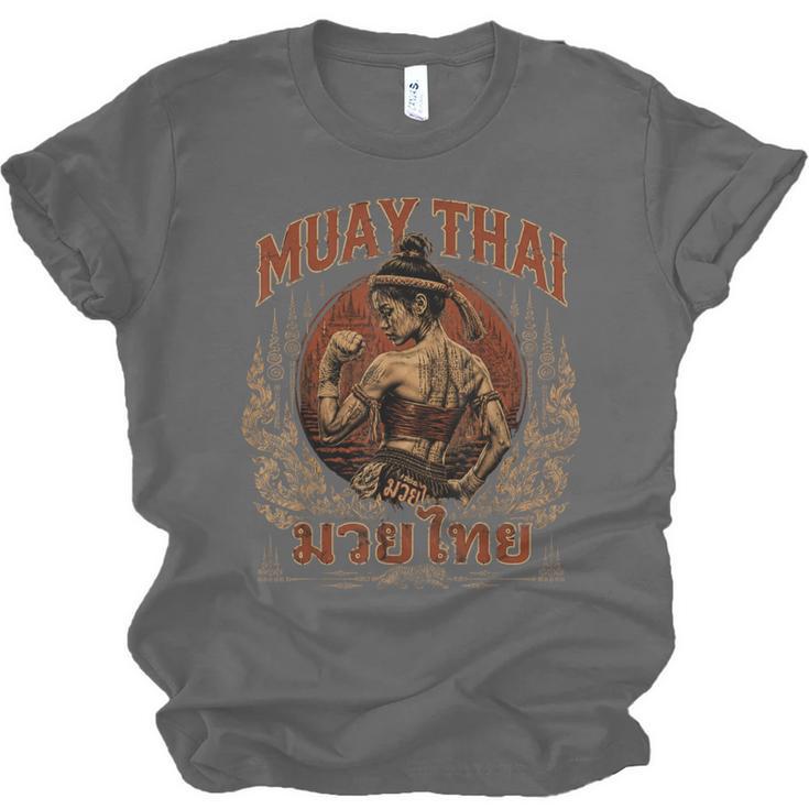 Weathered Muay Thai Fighter Thai Boxing Warrior Art Unisex Jersey T-Shirt, trending gift