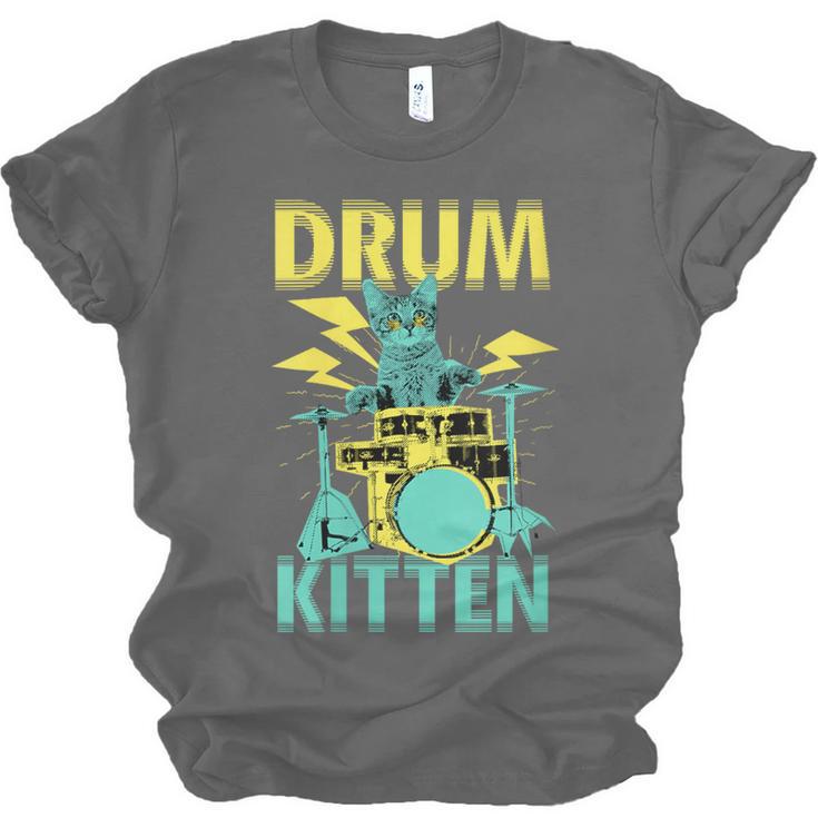 Women's Cute Drummer Cat Drum Kitten Unisex Jersey T-Shirt, trending gift Women's Cute Drummer Cat Drum Kitten Unisex Jersey T-Shirt, trending gift