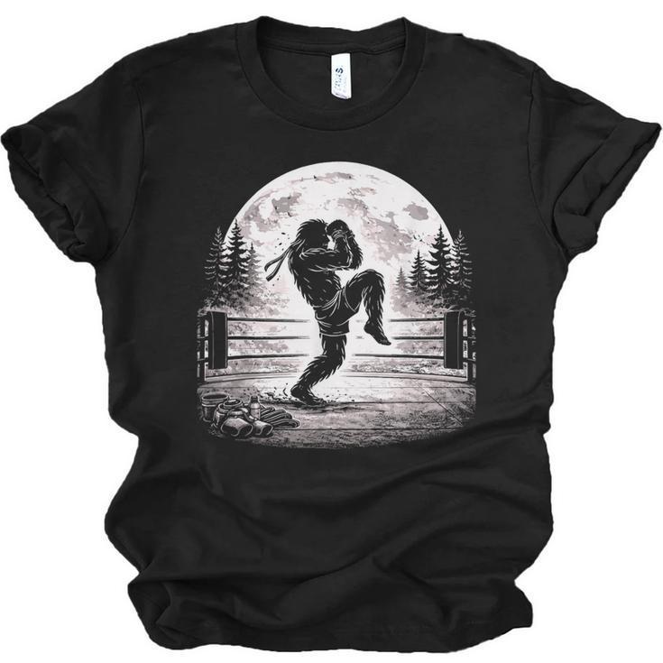 Bigfoot Muay Thai Boxer Martial Arts Sasquatch Unisex Jersey T-Shirt