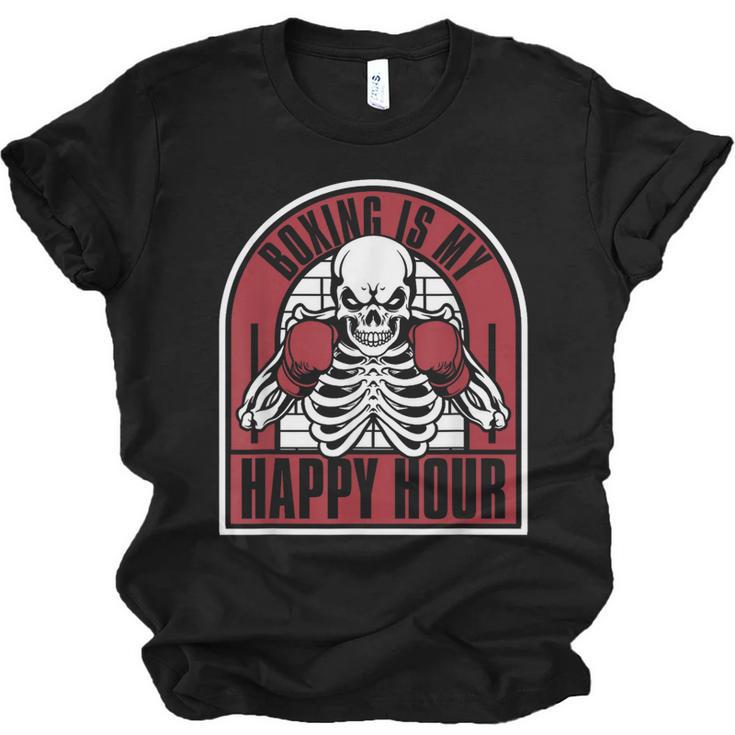 Boxing Is My Happy Hour Muay Thai Kickboxer Fan Boxing Unisex Jersey T-Shirt