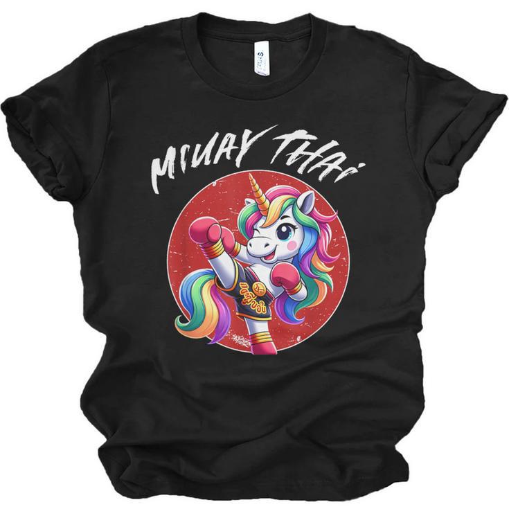 Cute Thai Boxing And Muay Thai Unicorn Unisex Jersey T-Shirt