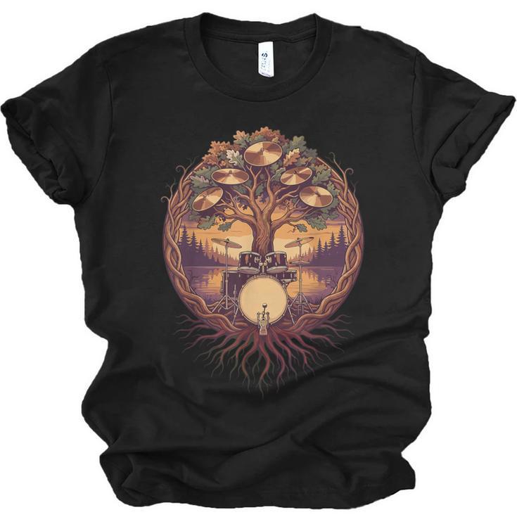 Drummer Drum Kit Musician Percussion Player Unisex Jersey T-Shirt