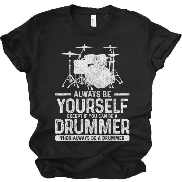 Drummer Drum Kit Saying Drummer Unisex Jersey T-Shirt