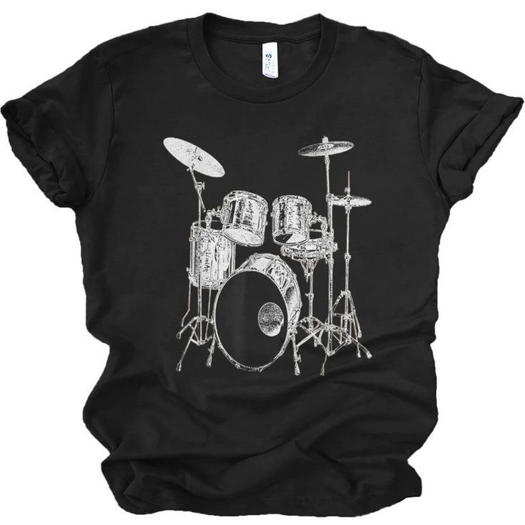 Drums Drum Kit Music Unisex Jersey T-Shirt