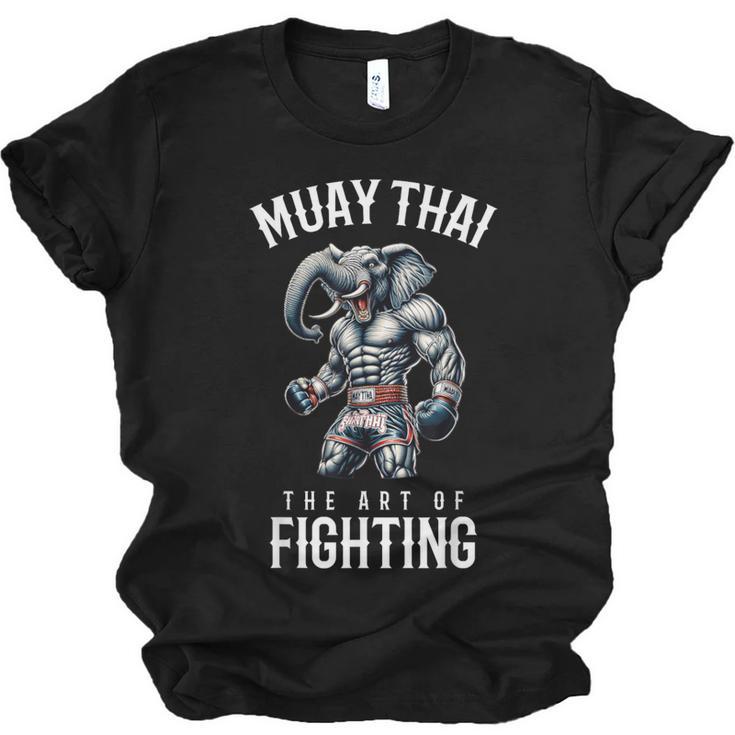 Elephant Muay Thai Kickboxing And Elephant Thai Boxing Unisex Jersey T-Shirt