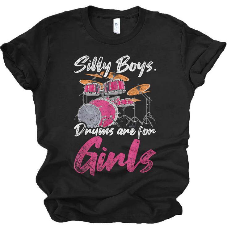 Girls Boys Kids Drummer  Drum Kit Unisex Jersey T-Shirt