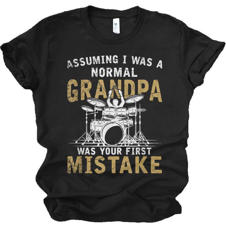Grandpa Drummer Father's Day Drum Kit Unisex Jersey T-Shirt