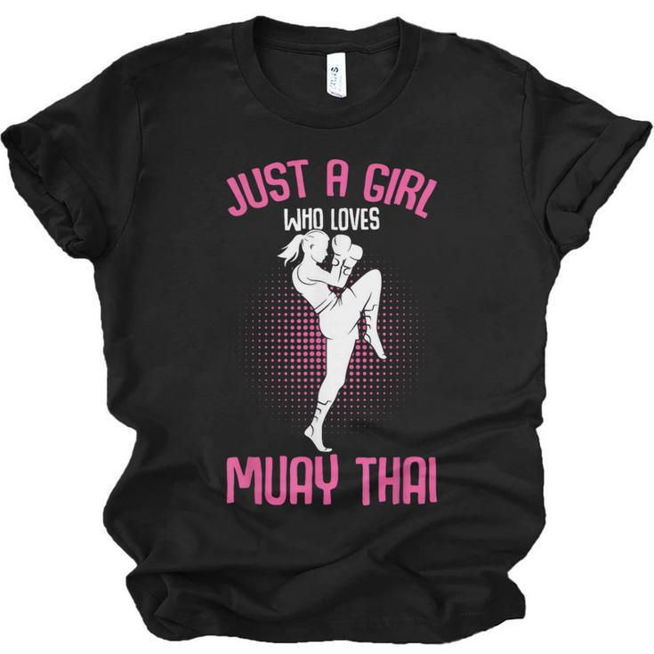 Just a Girl Who Loves Muay Thai Kids Girls Unisex Jersey T-Shirt