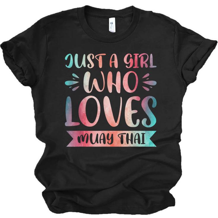 Just a Girl Who Loves Muay Thai Unisex Jersey T-Shirt
