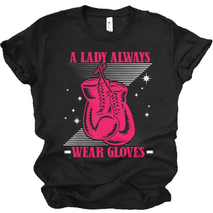 A Lady Always Wear Gloves Kickboxer Fan Muay Thai Boxing Unisex Jersey T-Shirt