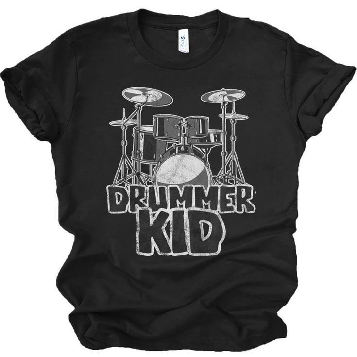 Little Drummer Awesome Drum Kit For Young Musicians Unisex Jersey T-Shirt
