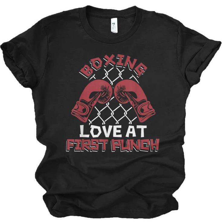 Love At First Punch Professional Boxer Muay Thai Boxing Unisex Jersey T-Shirt