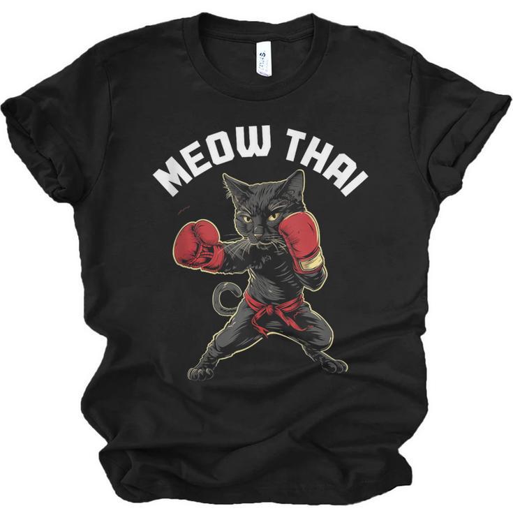 Meow Thai Muay Thai Boxing Cat Martial Arts MMA Boxer Unisex Jersey T-Shirt