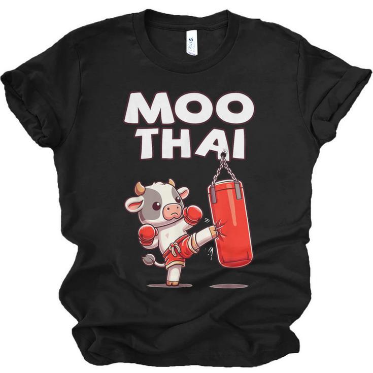 Moo Thai Muay Thai Cow Thai Boxing For Kids Muay Thai Unisex Jersey T-Shirt