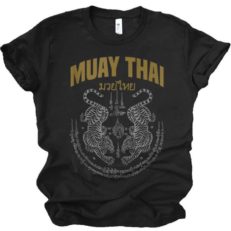 Muay Thai Art Twin Tigers Muay Thai Fighter MMA Martial Arts Unisex Jersey T-Shirt