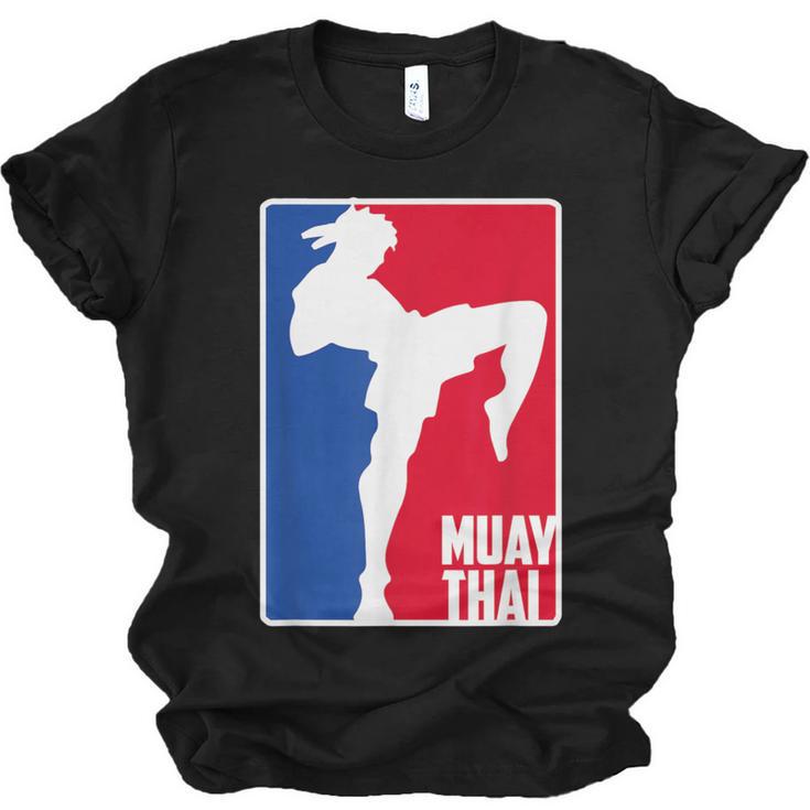 Muay Thai Fighter Retro Kickboxing Training MMA Unisex Jersey T-Shirt