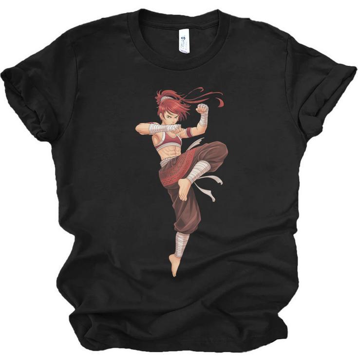 Muay Thai Girl Anime Japan Thaiboxer Kickboxing Muay Thai Unisex Jersey T-Shirt