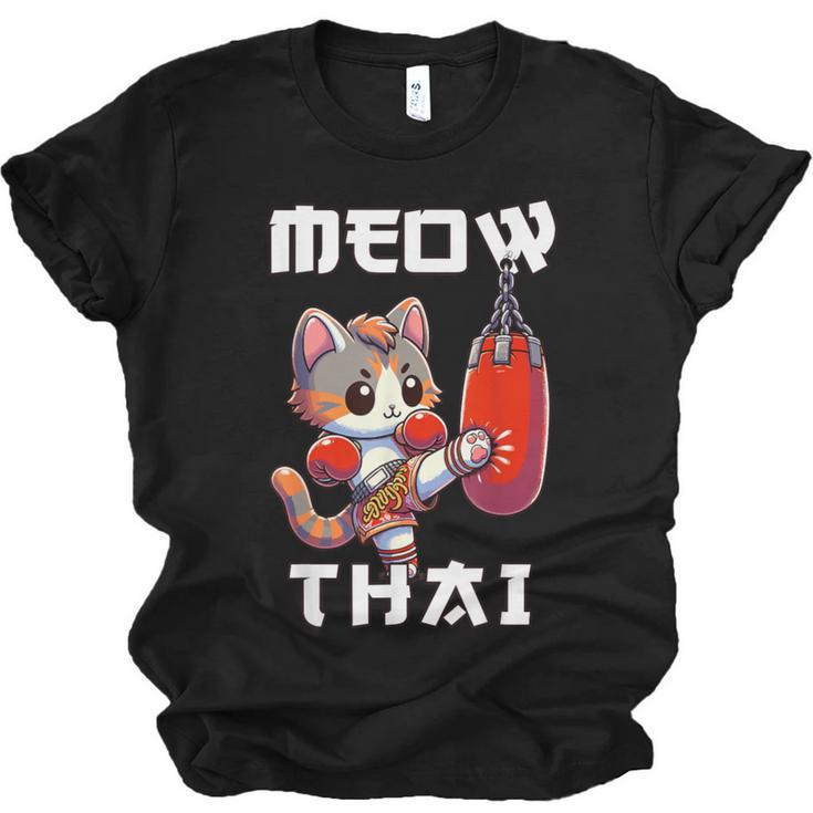 Muay Thai Meow Thai & Thai Boxing Muay Thai Cat Unisex Jersey T-Shirt