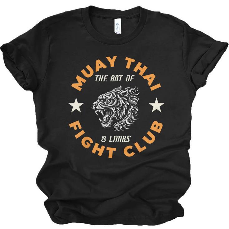 Muay Thai MMA Fight Tattoo Tiger Art Of 8 Limbs Kickboxing Unisex Jersey T-Shirt