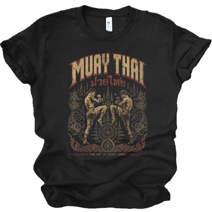 Muay Thai Nak Muay Vintage Thai Boxing Warrior Art Unisex Jersey T-Shirt
