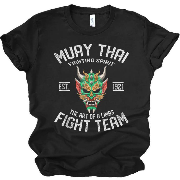 Muay Thai Oni Fight Team Kickboxing Unisex Jersey T-Shirt