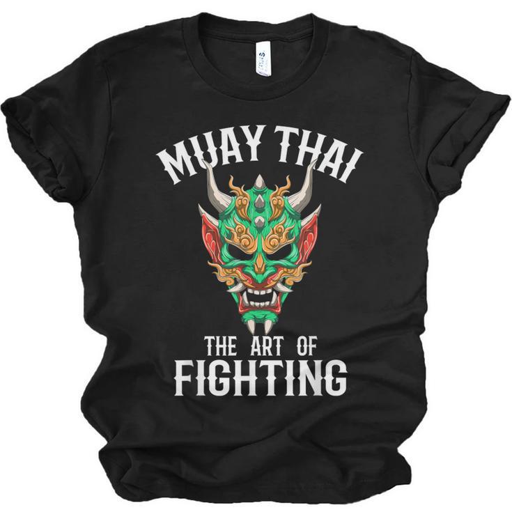 Muay Thai Oni Mask Thai Boxing And Kickboxing Unisex Jersey T-Shirt