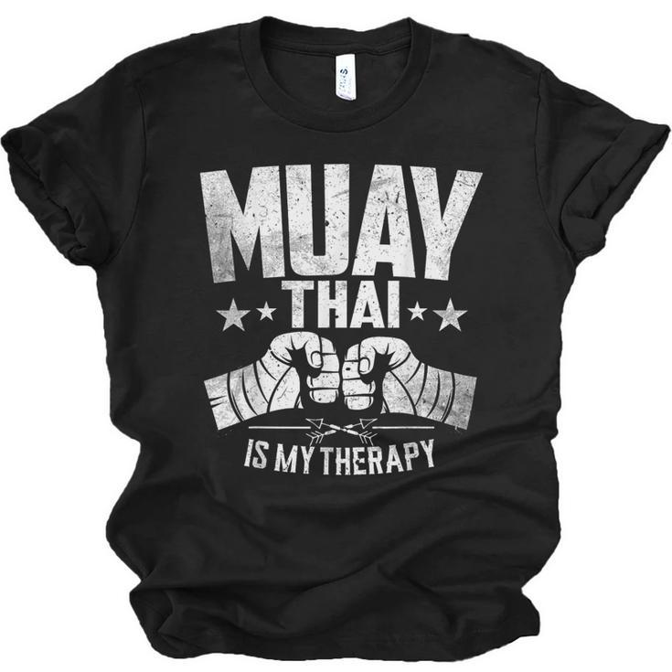 Muay Thai Is My Therapy Muay Thai Lovers Muay Thai Unisex Jersey T-Shirt