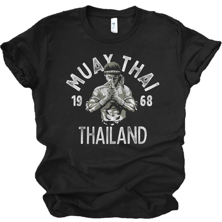 Muay Thai Thailand Vintage Tiger Fighter Training Small Unisex Jersey T-Shirt