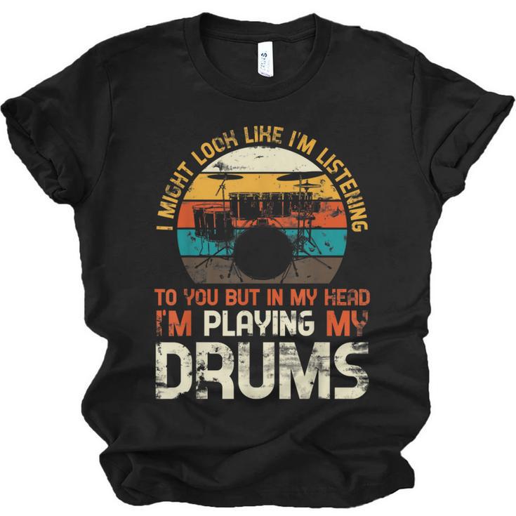 Musician Drummer Music Lover Drum Kit Unisex Jersey T-Shirt
