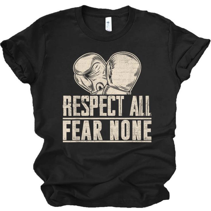 Respect All Fear None Muay Thai Unisex Jersey T-Shirt