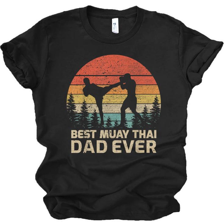 Retro Vintage Best Muay Thai Dad Ever Father's Day Unisex Jersey T-Shirt