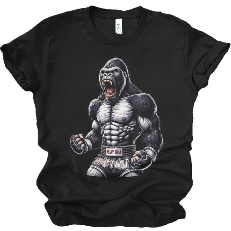 Strong Muay Thai Gorilla Thai Boxing And Fighting Unisex Jersey T-Shirt