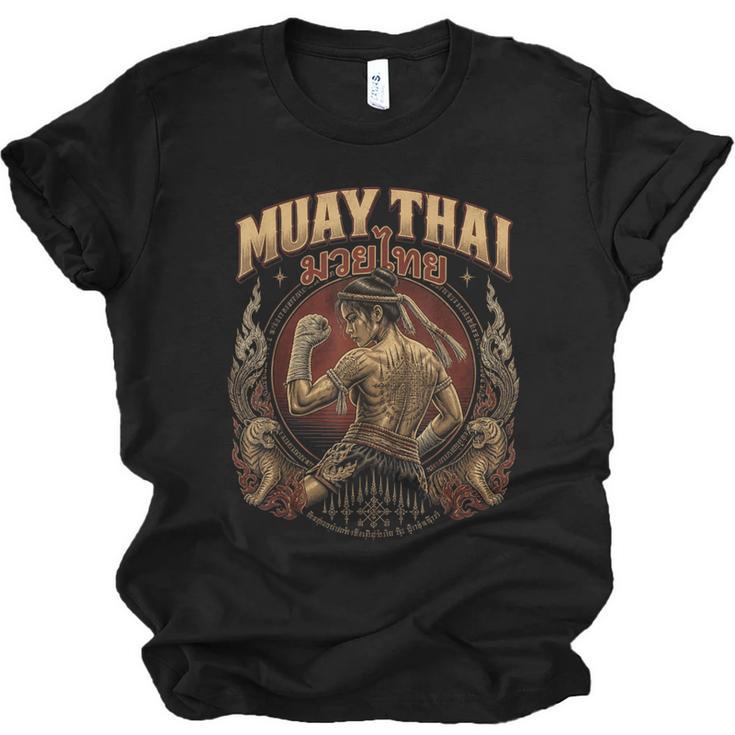 Vintage Muay Thai Flag Thailand Thai Boxing Fighter Unisex Jersey T-Shirt