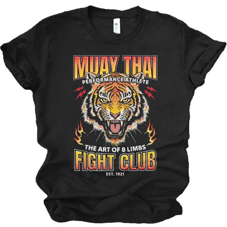 Vintage Muay Thai Twin Tiger Art Of 8 Limbs Unisex Jersey T-Shirt
