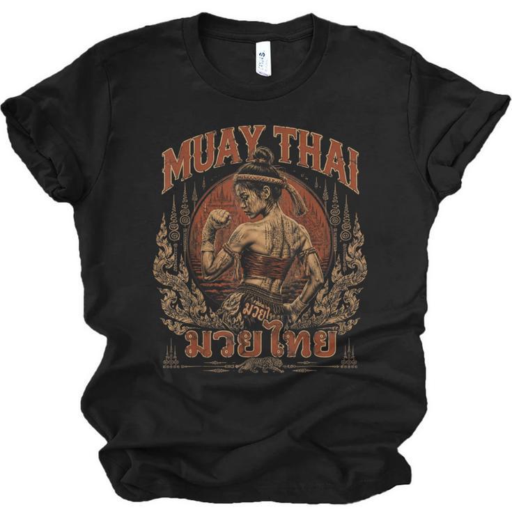 Weathered Muay Thai Fighter Thai Boxing Warrior Art Unisex Jersey T-Shirt