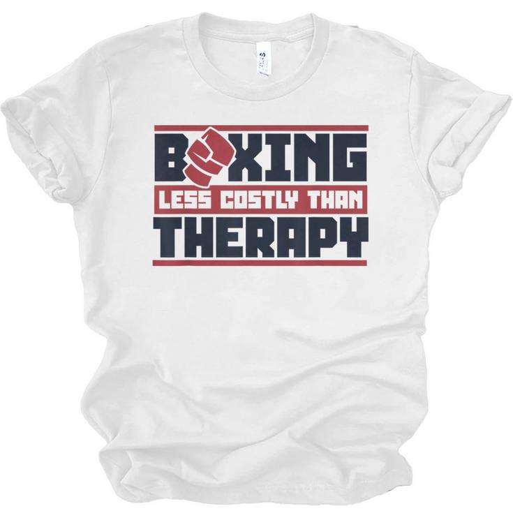 Boxing Less Costly Than Therapy Muay Thai Boxing Unisex Jersey T-Shirt