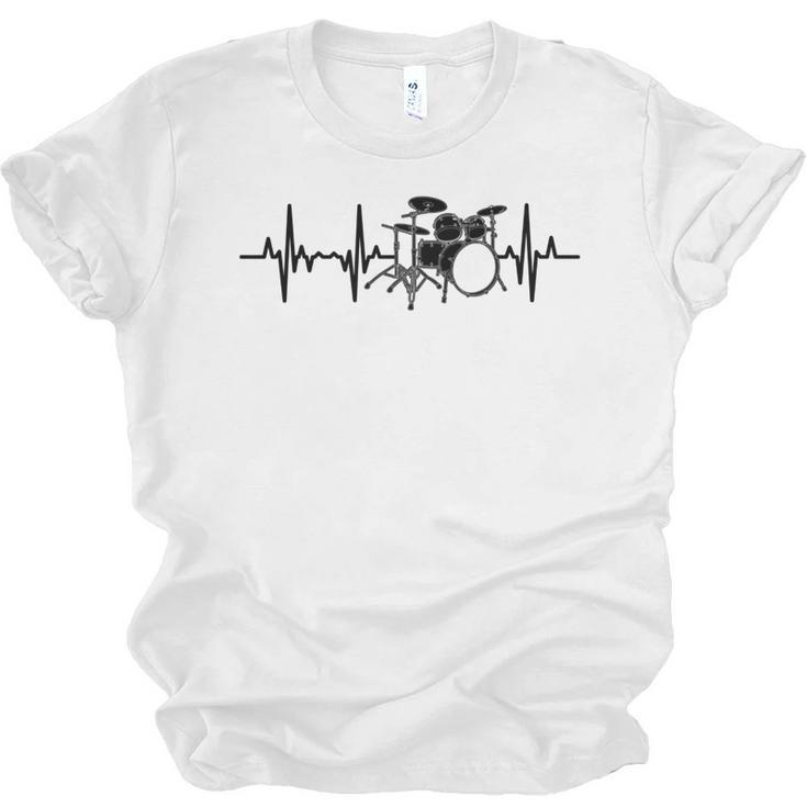 Drum Kit Pulse Line Rock Artist Drum Set Sweatshirt Unisex Jersey T-Shirt