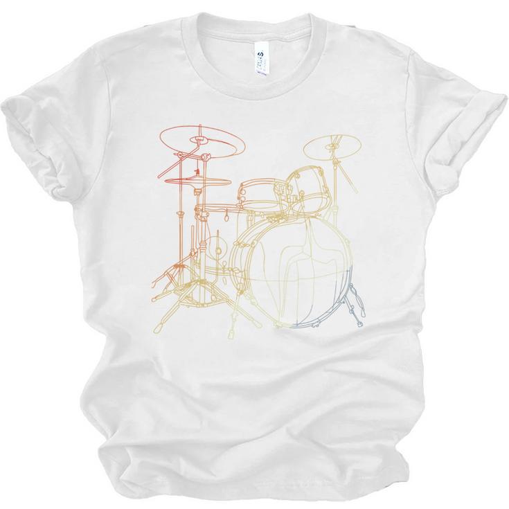 Drum Kit Vintage Look Music Concert Sweatshirt Unisex Jersey T-Shirt
