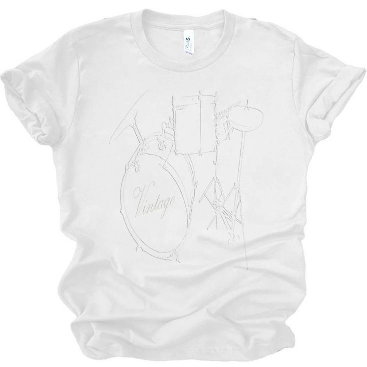 Drum Kit Vintage Drum Set Drummer Unisex Jersey T-Shirt