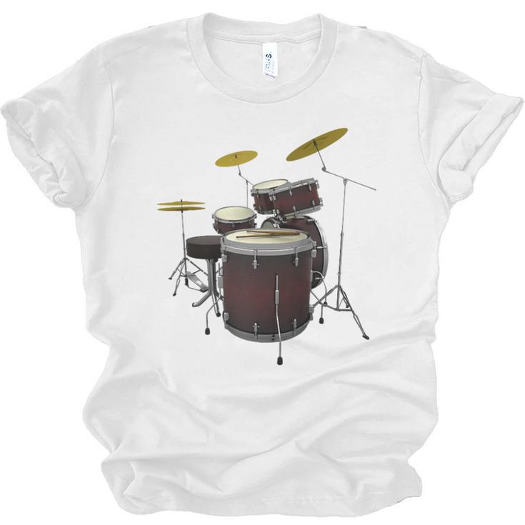 Drummer Drum Kit Raglan Baseball Tee Unisex Jersey T-Shirt