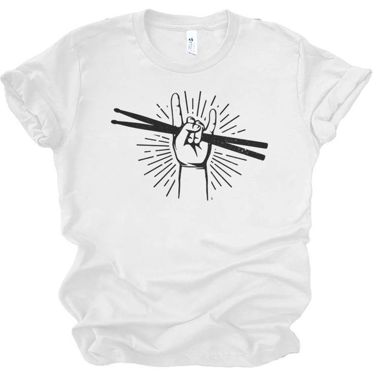 Drummer Drum Kit Rock & Roll Music Drummer Unisex Jersey T-Shirt