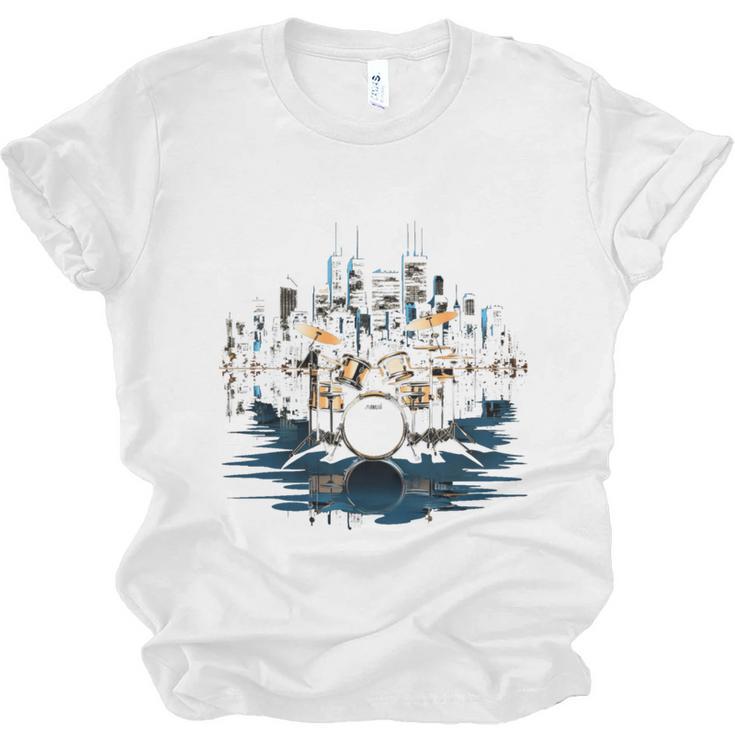 Drumset Drum Kit Music Drummer Drumming Unisex Jersey T-Shirt