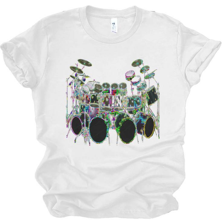 Large Drum Kit With Many Drums Unisex Jersey T-Shirt