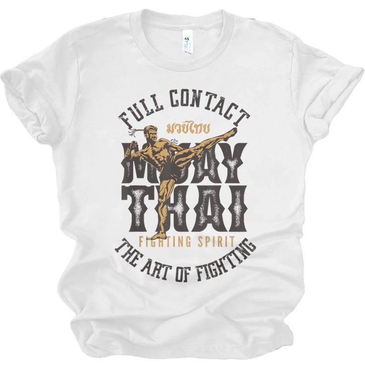 Muay Thai Fighter MMA Full Contact Retro Kickboxing Unisex Jersey T-Shirt