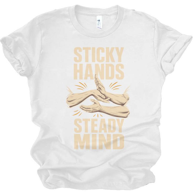 Sticky Hands Steady Mind Muay Thai Boxing Unisex Jersey T-Shirt
