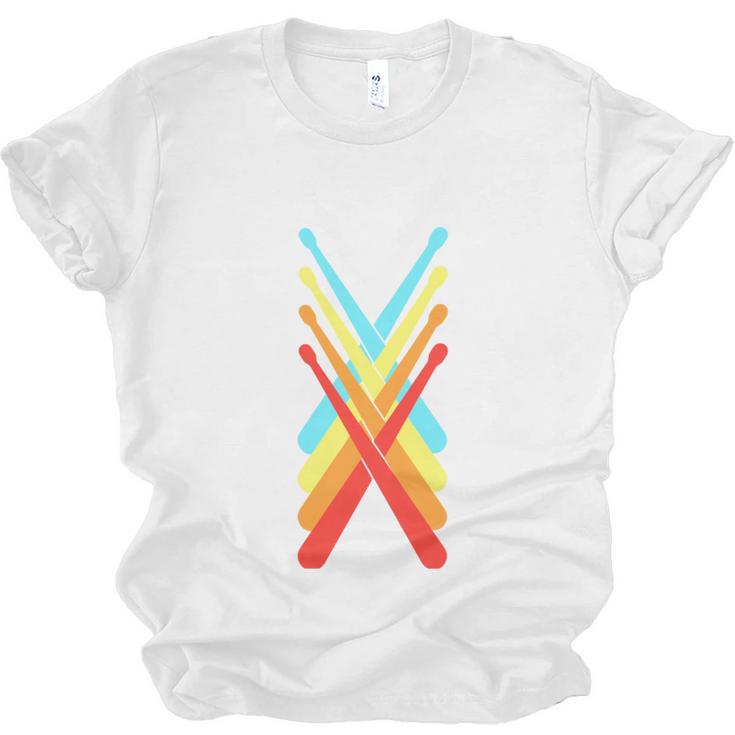 Vintage Drum Kit Percussion Drummer Unisex Jersey T-Shirt