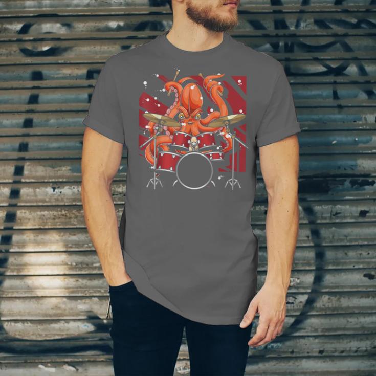 Animal Octopus Musician Drum Kit Octopus Drummer Unisex Jersey T-Shirt Animal Octopus Musician Drum Kit Octopus Drummer Unisex Jersey T-Shirt