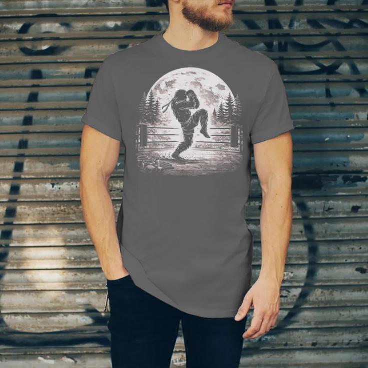 Bigfoot Muay Thai Boxer Martial Arts Sasquatch Unisex Jersey T-Shirt